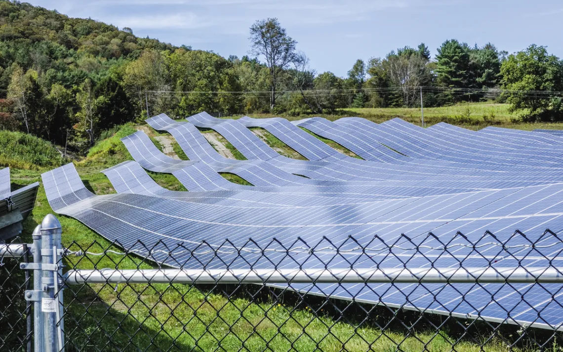 Solar installations like this community array in South Royalton provide about 10 percent of Vermont's electricity. 