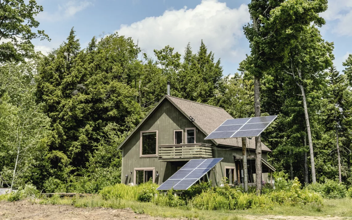 Many Vermonters' ideal is off-the-grid, private systems like at this homestead in Barnard.