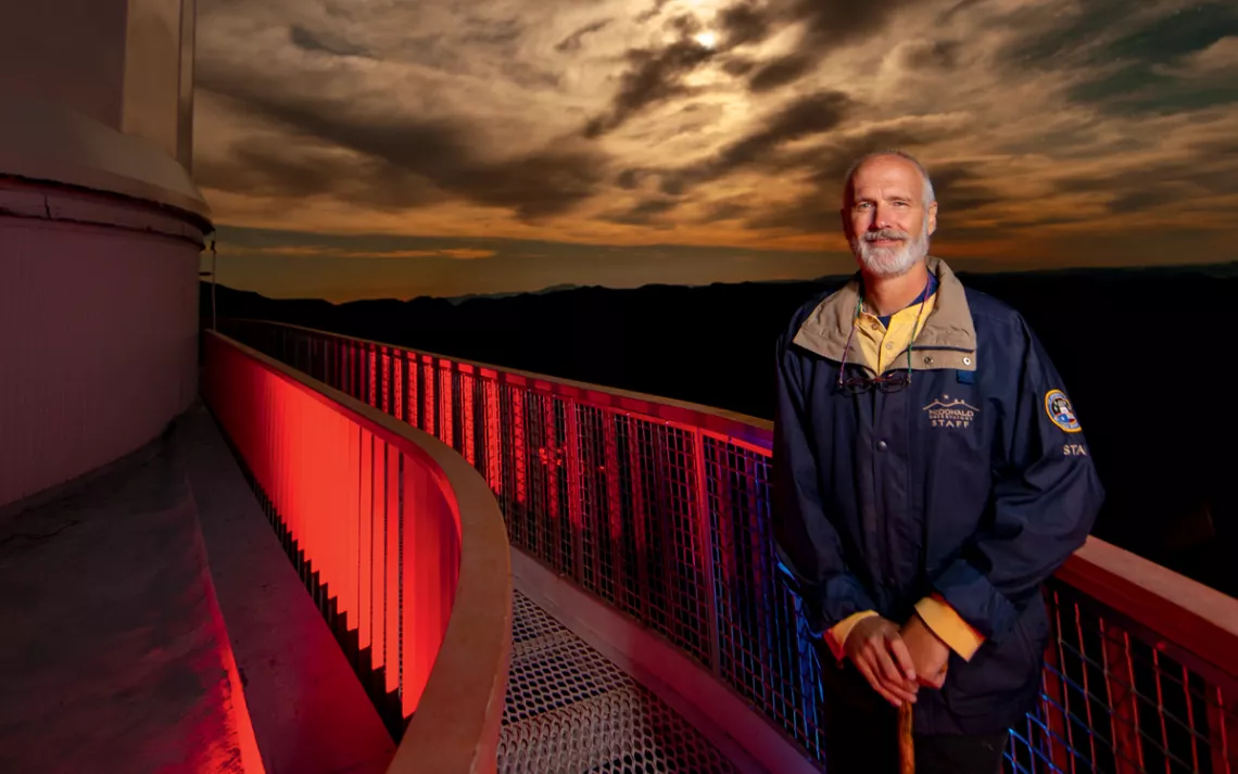 Dark-skies advocate Bill Wren at McDonald Observatory
