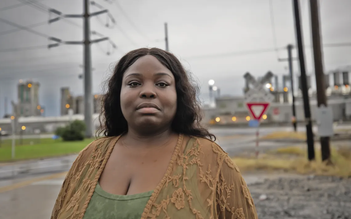 Roishetta Ozane has waged a campaign to halt the construction of gas export facilities near Lake Charles, Louisiana.