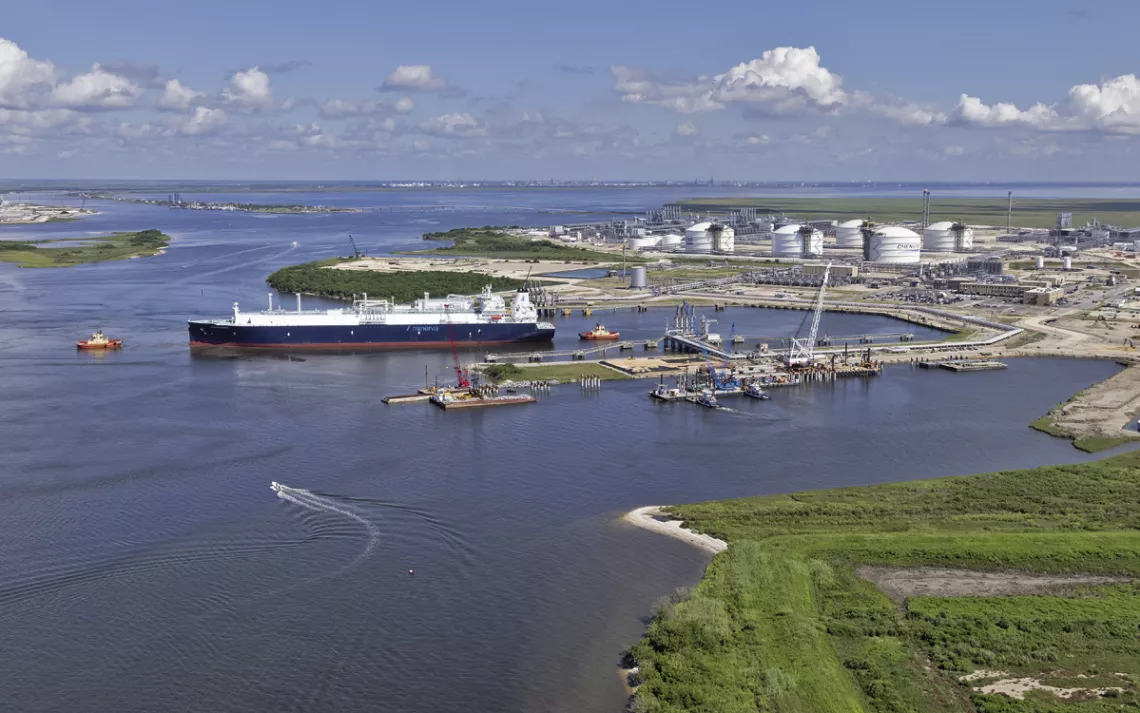 The Cheniere LNG plant at Sabine Pass.