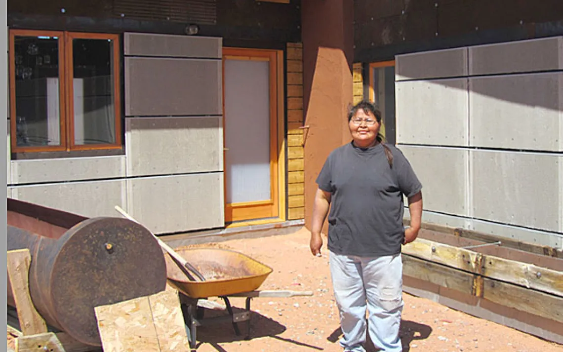 Begay at her back door
