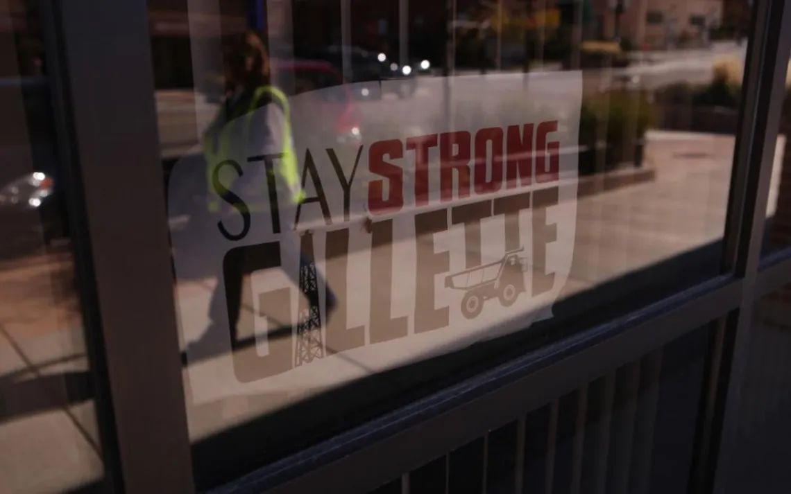 Sign in downtown Gillette, Wyoming