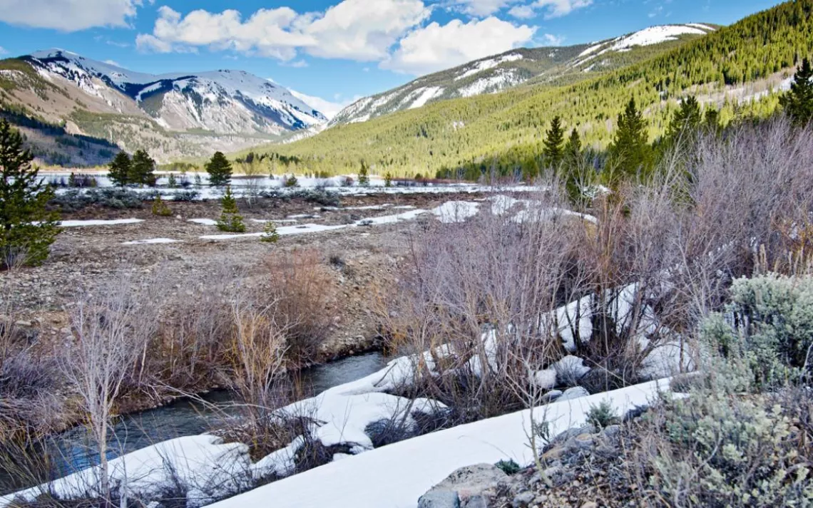 Colorado's Eagle River flows from Tennessee Pass through historic Camp Hale.