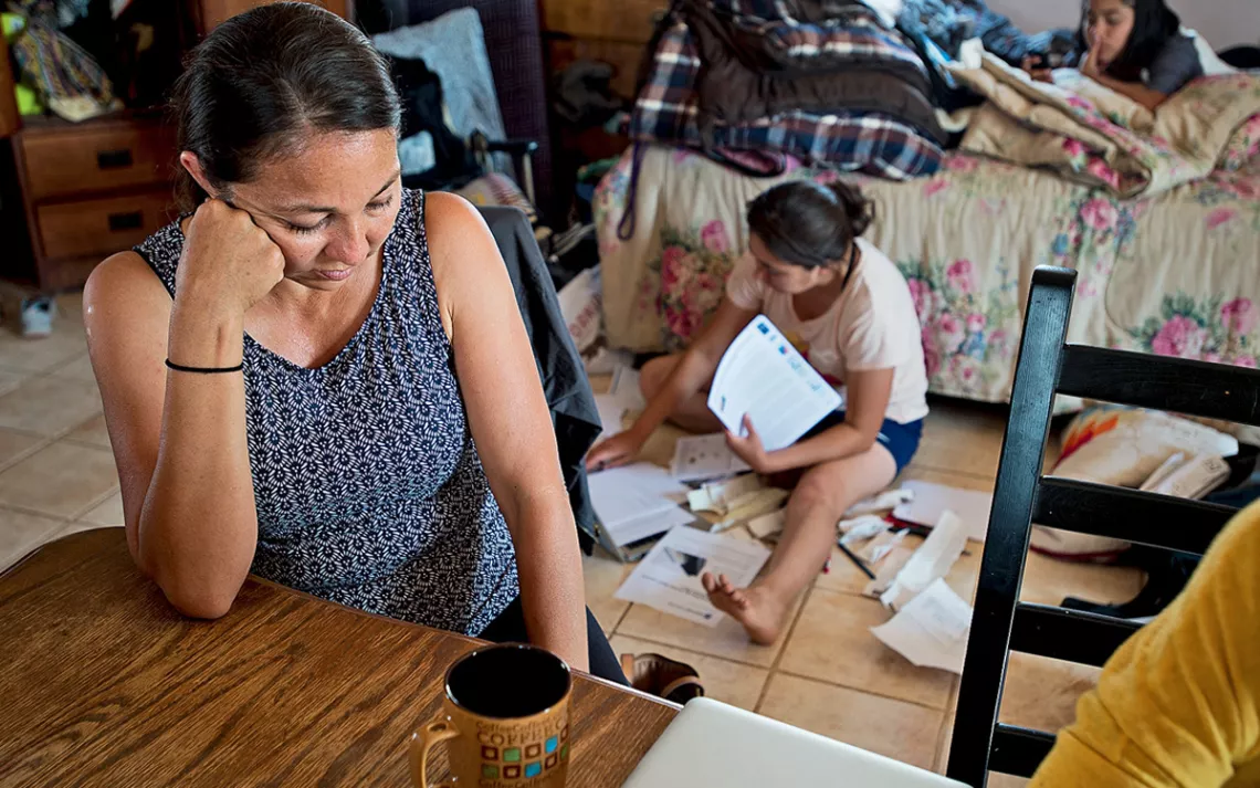 Nicole Horseherder and her daughters, Jessica and Mikayla, spend much of their time engaged in anti-coal activism.