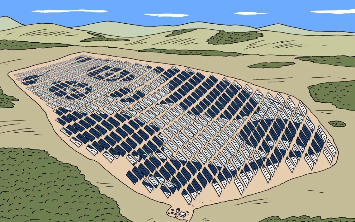 solar panels in the shape of a Panda