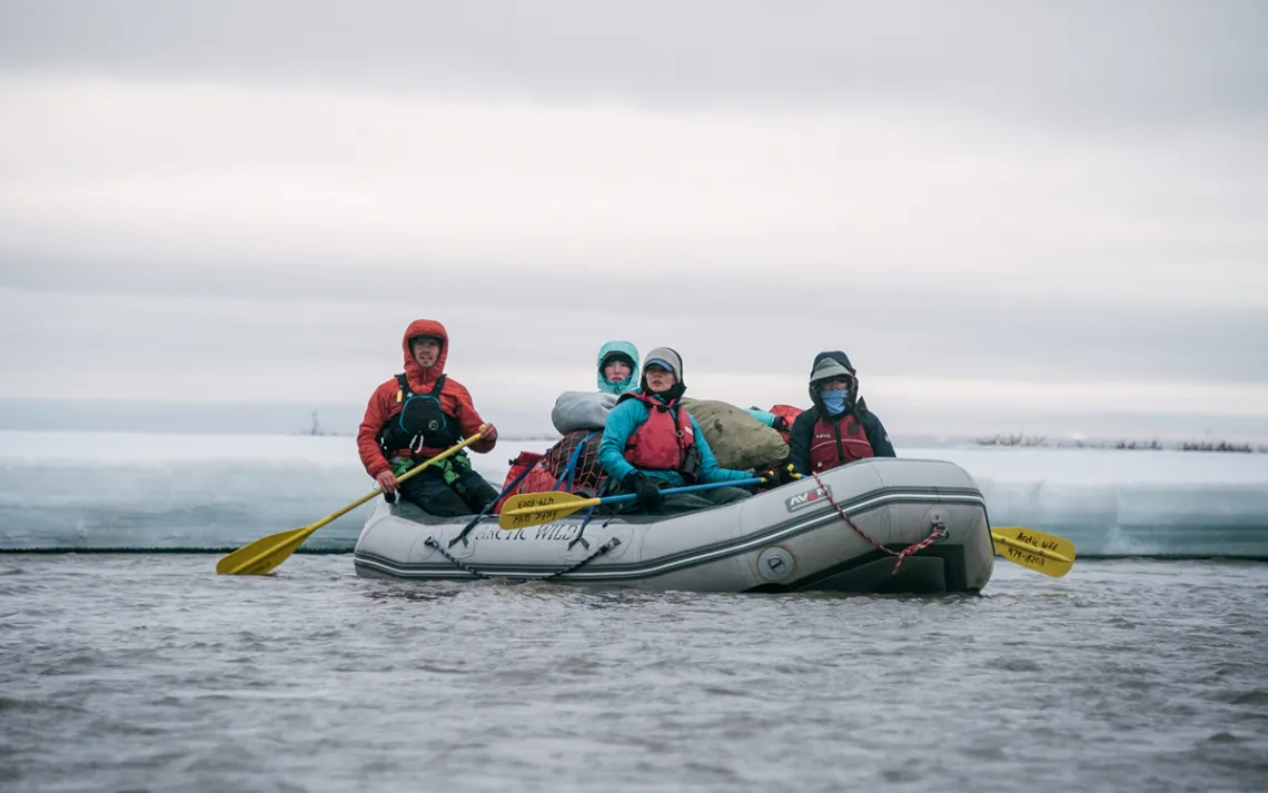 The group floated the Hulahula from the Brooks Range to the Beaufort Sea.