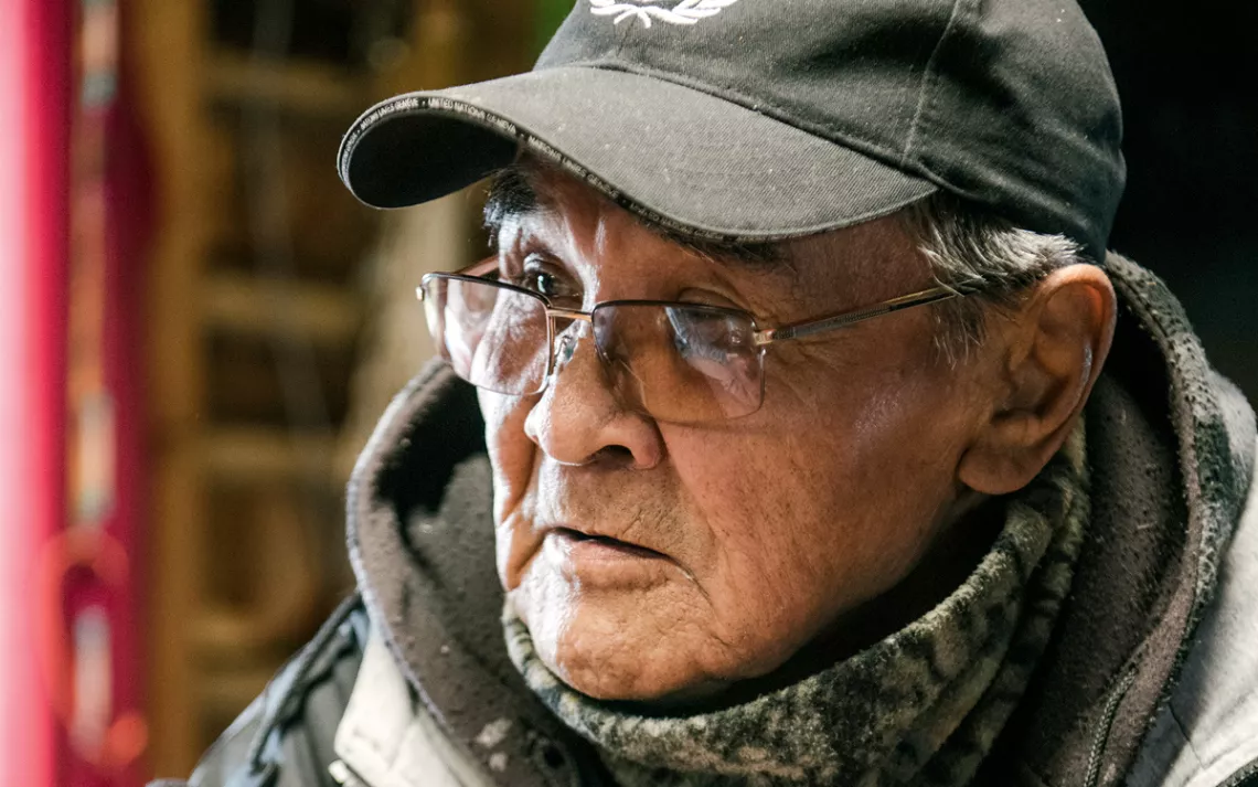 Gwich'in elder Gideon James says his people live "in a real fashion."