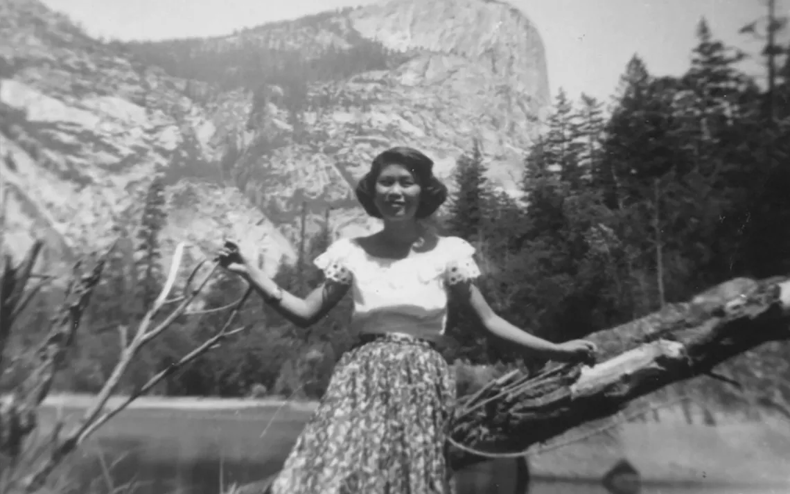 Ann Gee, on her honeymoon in Yosemite National Park