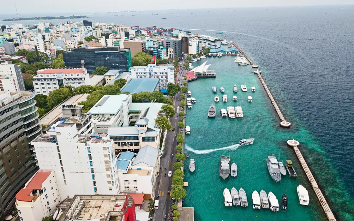 Malé’s coastline