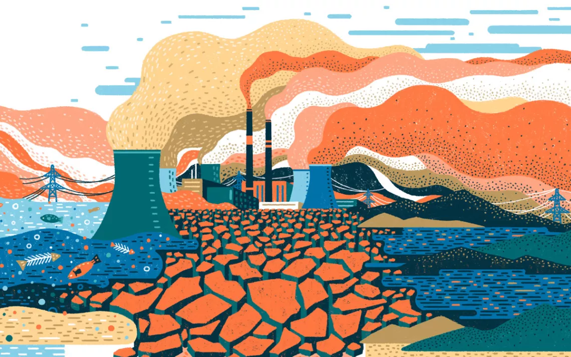 Illustration of a power plant