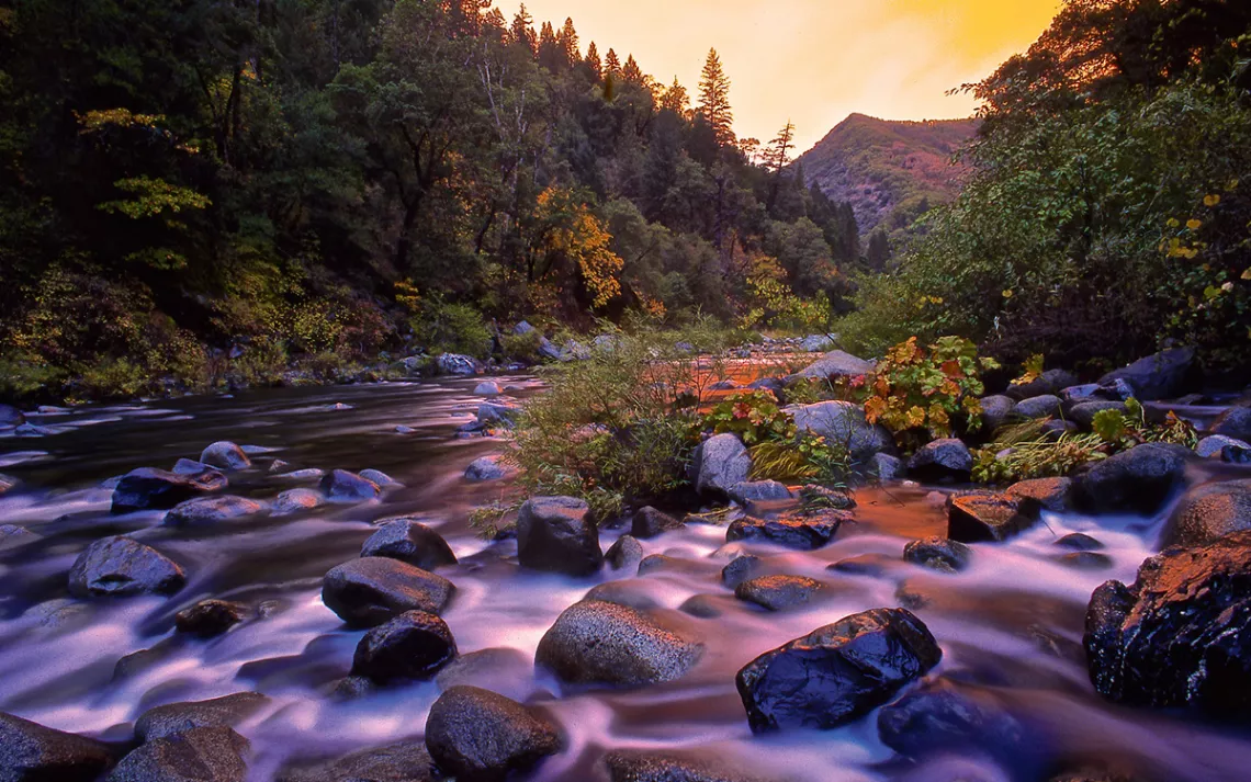 The Middle Fork Feather River in California was among the original wild and scenic rivers.