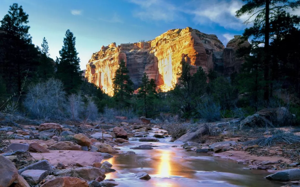Arch Canyon, a 12-mile-long box canyon in Bears Ears National Monument, includes many pre-Columbian cliff dwellings.
