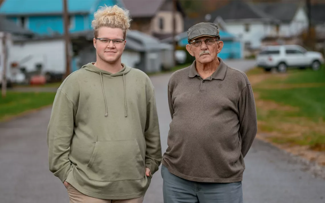 Chase Gladson and his grandfather, Carl Shoupe, are lifelong Harlan County residents.