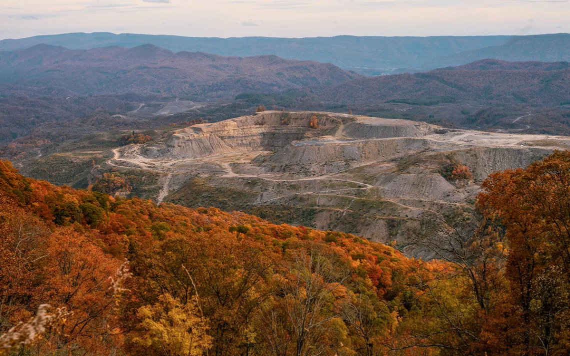 Some Harlan County residents have fought to keep mountaintop-removal coal mines—like this one in neighboring Virginia—out of their area.