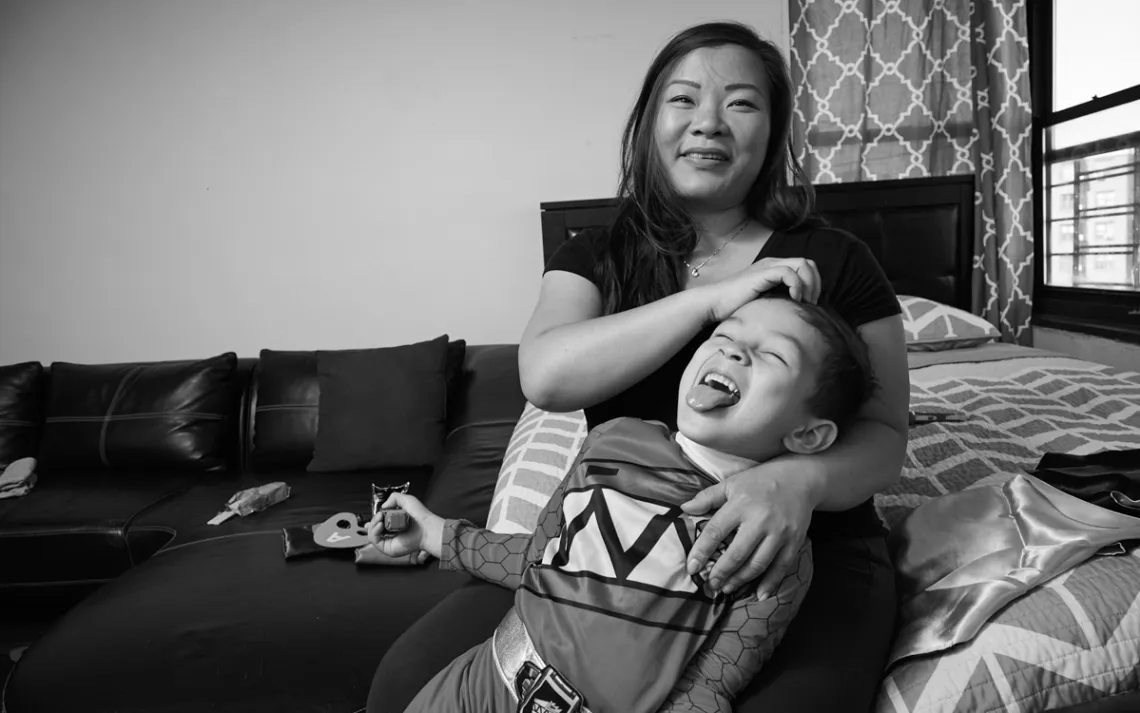 Sherry Swartwout and son Elijah