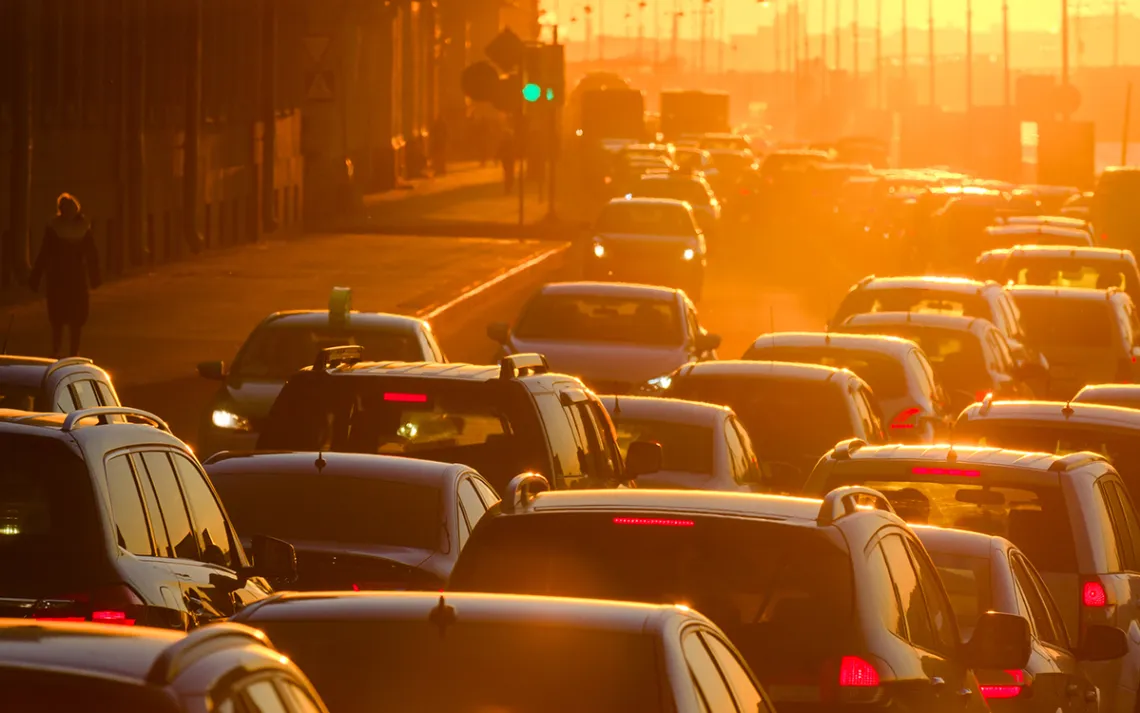 cars in gridlock