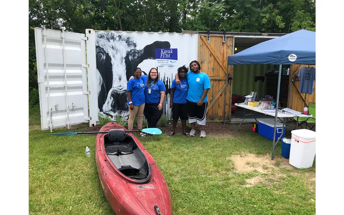 Kayak Flint, a new livery in Flint, opened in the fall of 2018 and offers low-cost kayak rentals for paddlers interested in traveling the Flint River.