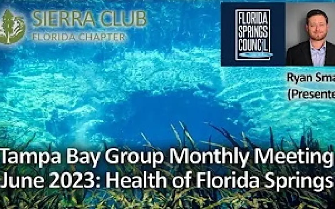 Health of Our Florida Springs by Ryan Smart, executive director of the ...