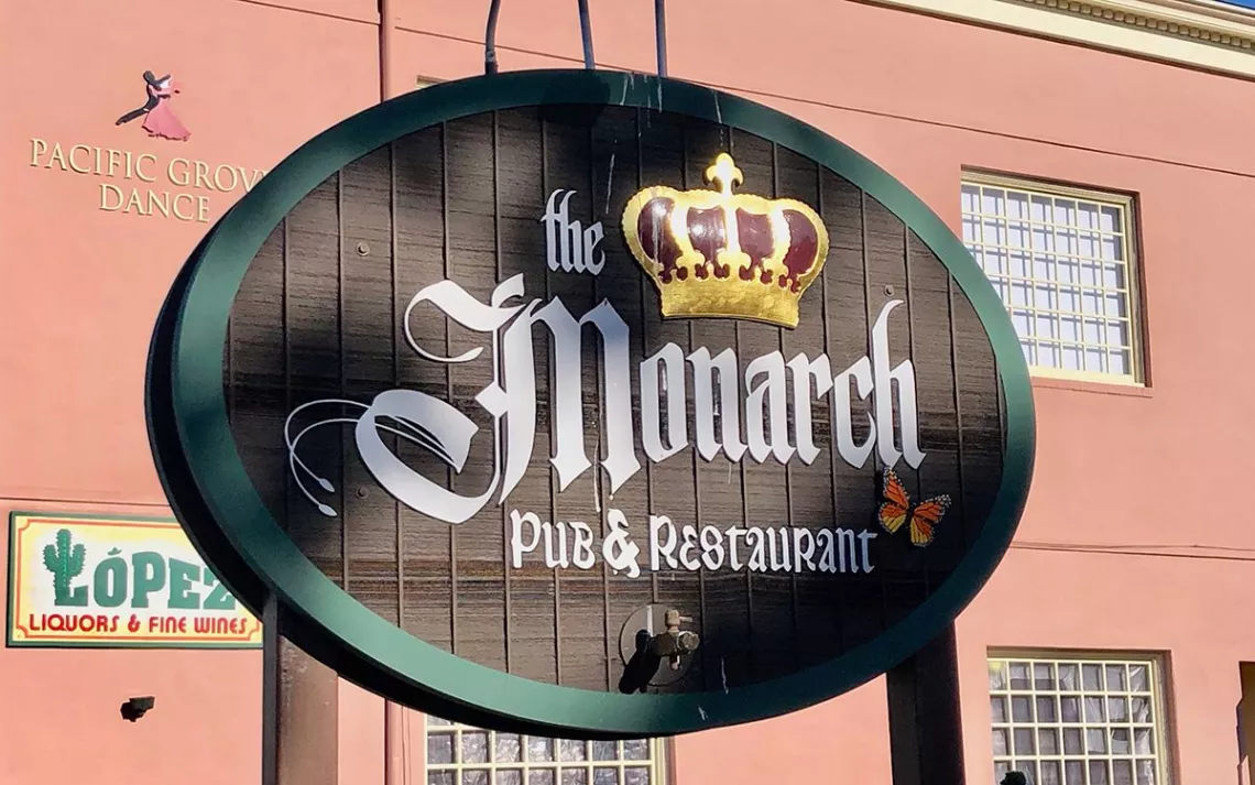 The Monarch Pub & Restaurant sign