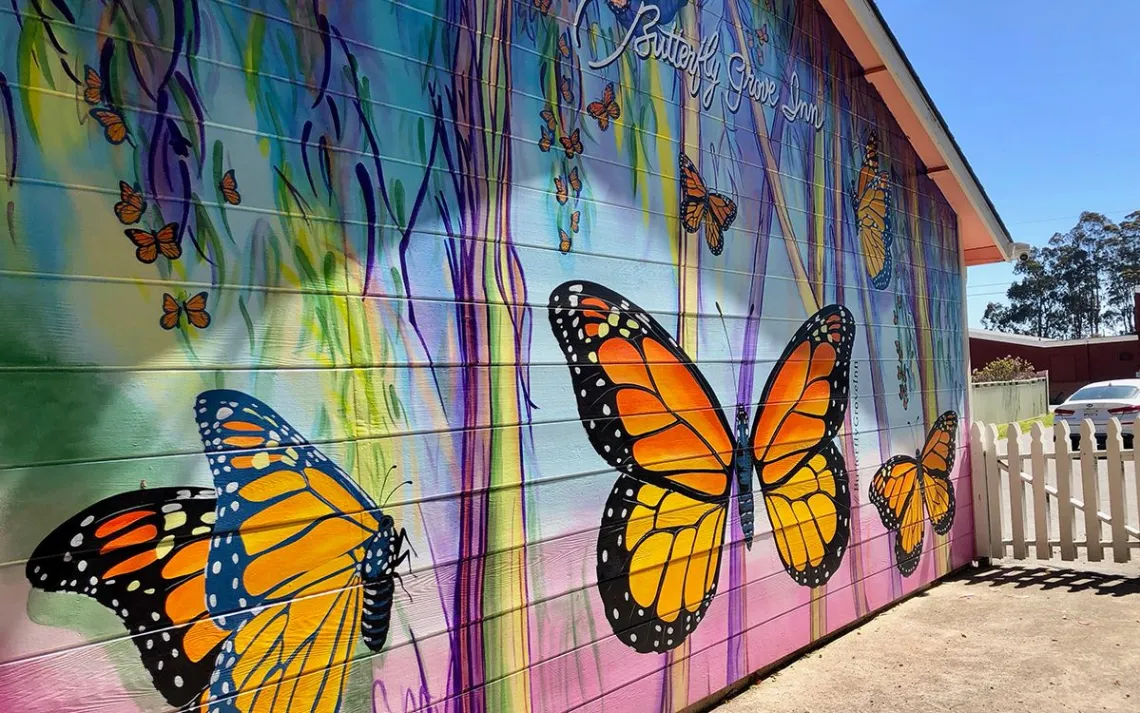 butterfly mural