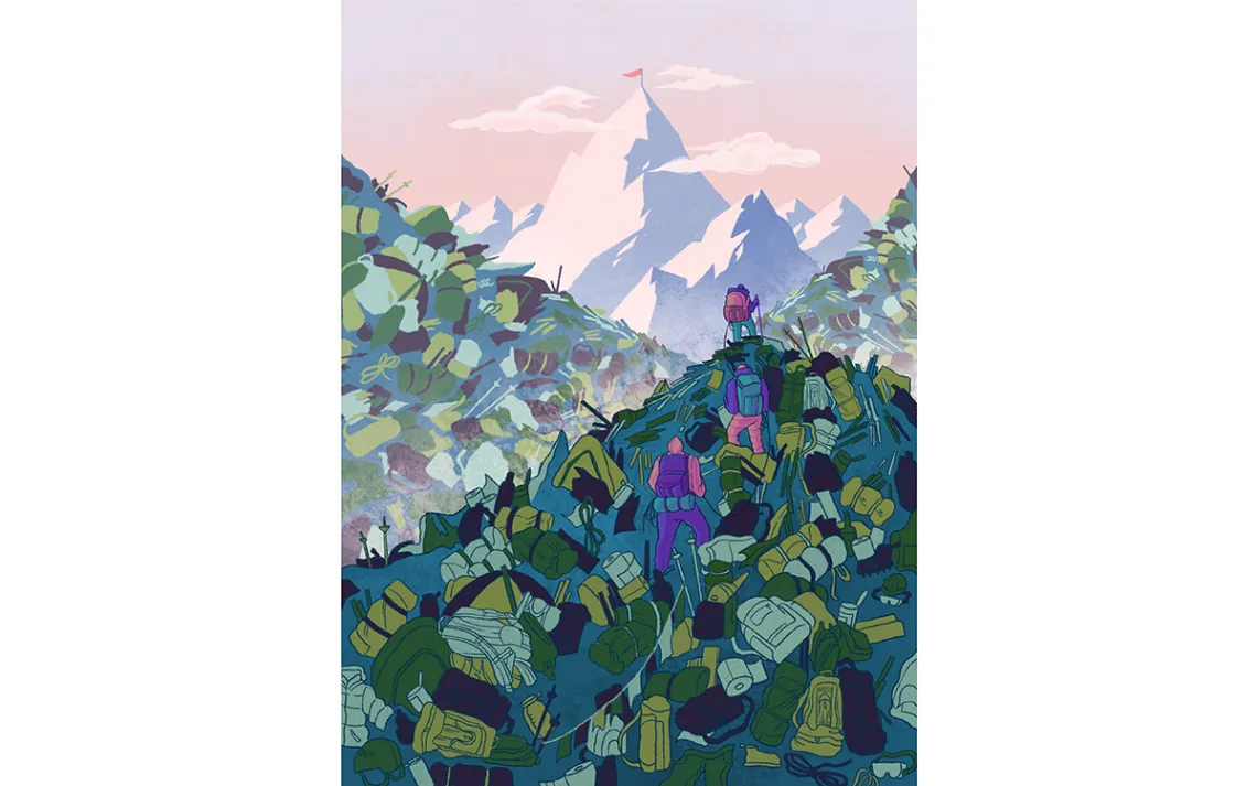 "Mountain Climbing Pollution"