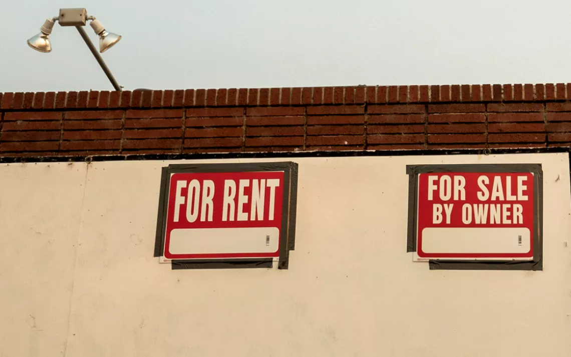 For Sale and For Rent signs in Farmington, New Mexico