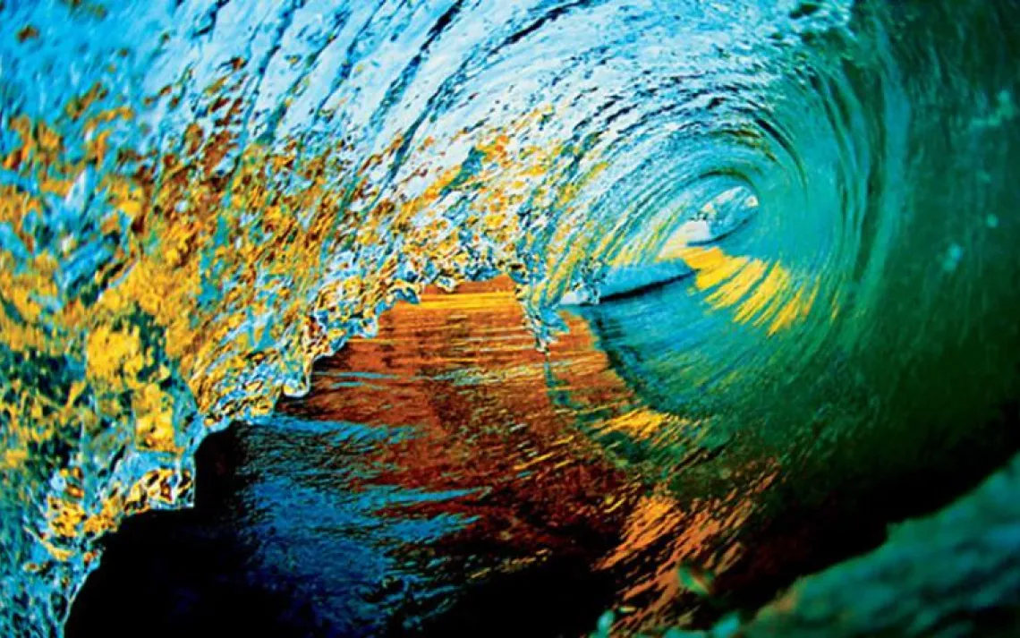 photo from inside wave