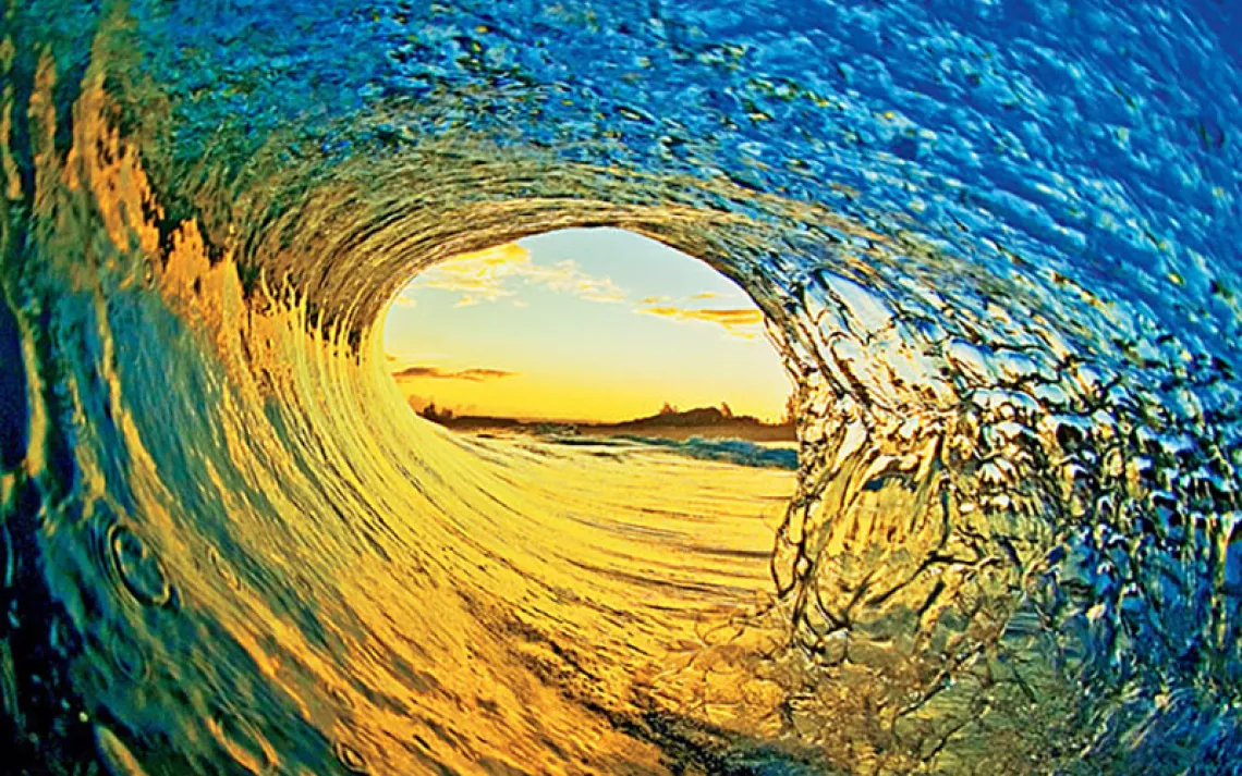 photo from inside wave