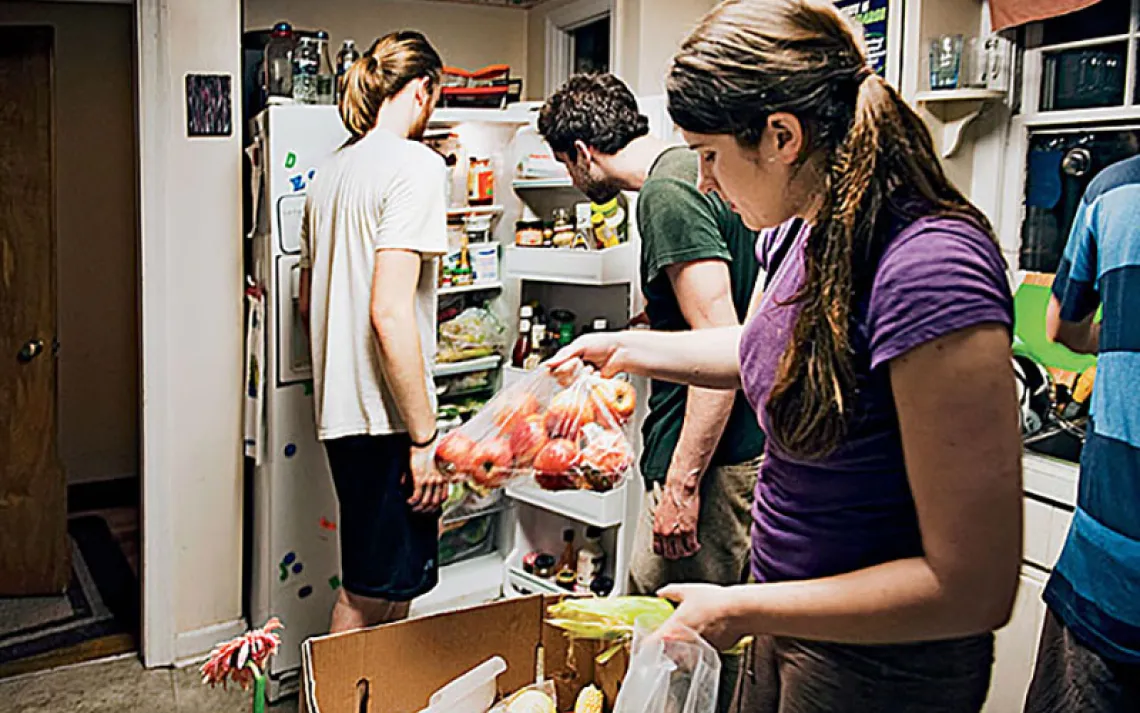 In the Casbah's kitchen, the divers clean and store their take. 'Looks like we're making apple cake,' Malibu says.