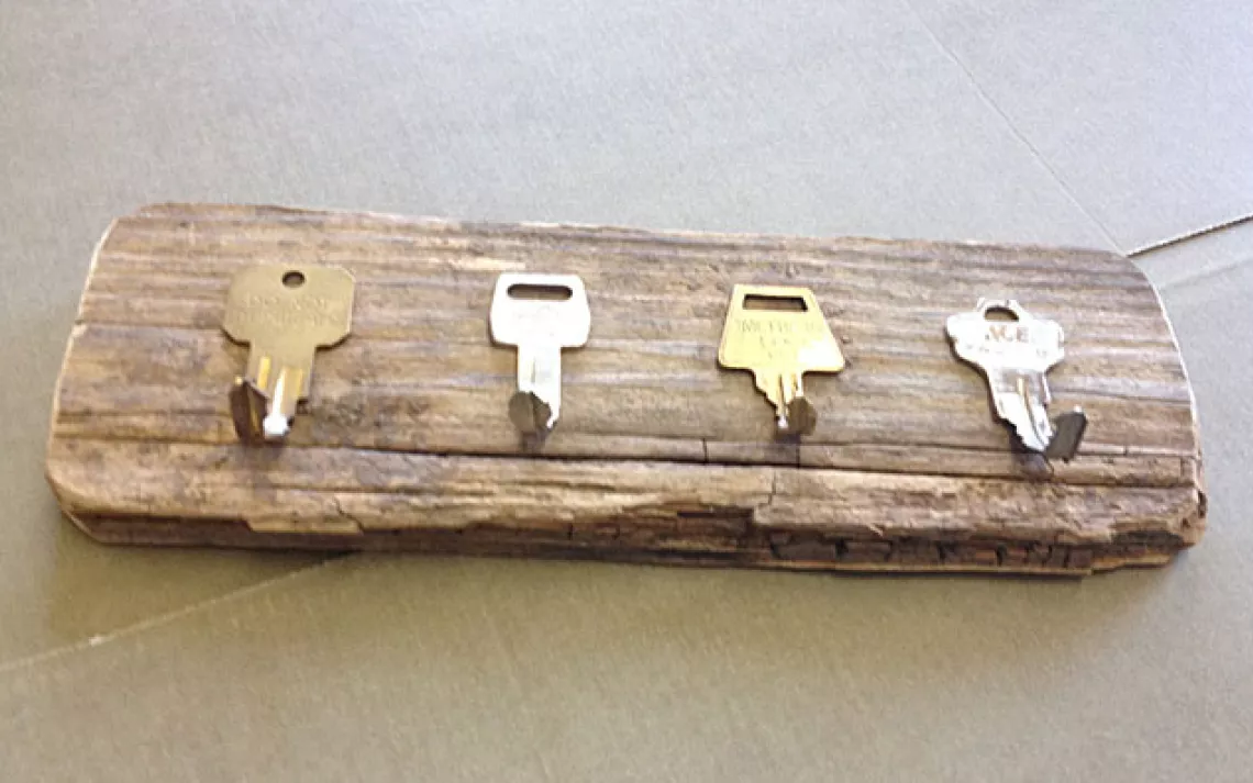Key Rack From Old Keys