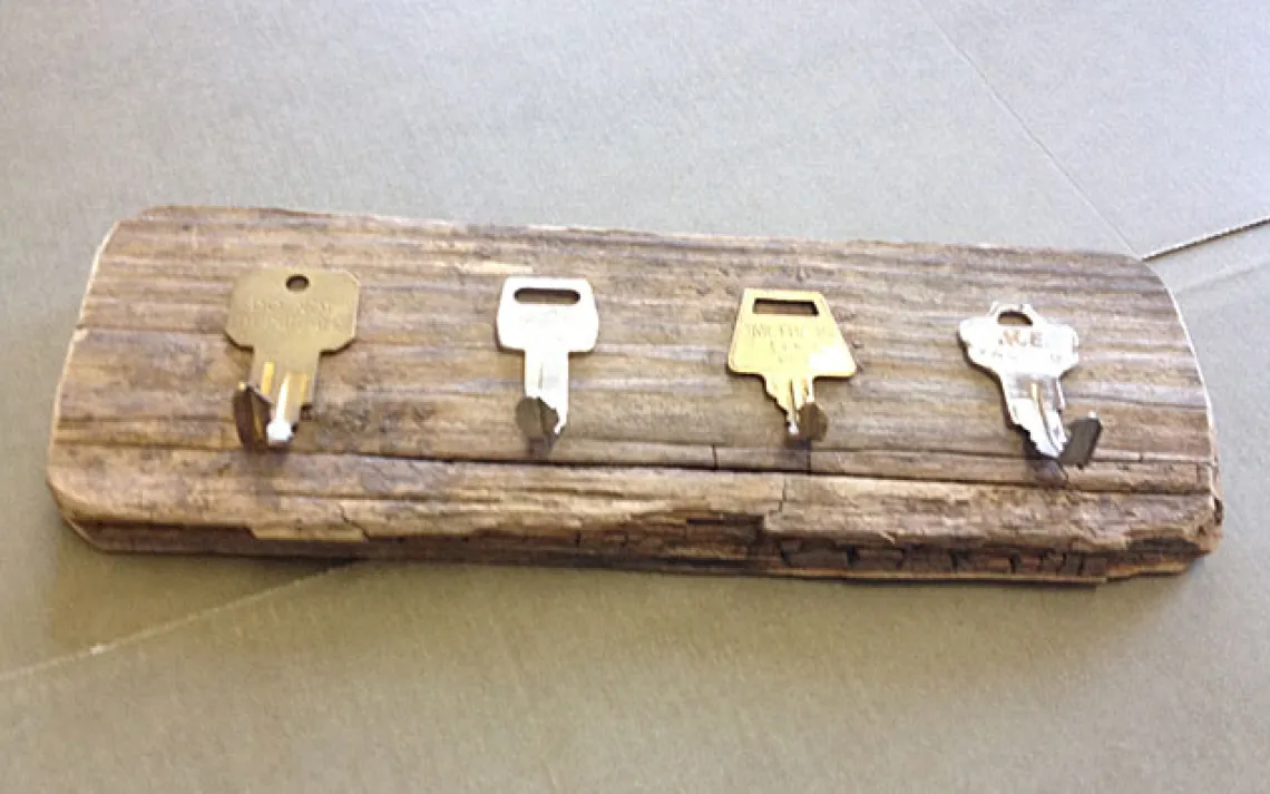 Key Rack From Old Keys