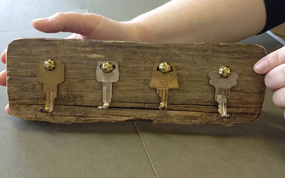 Key Rack From Old Keys
