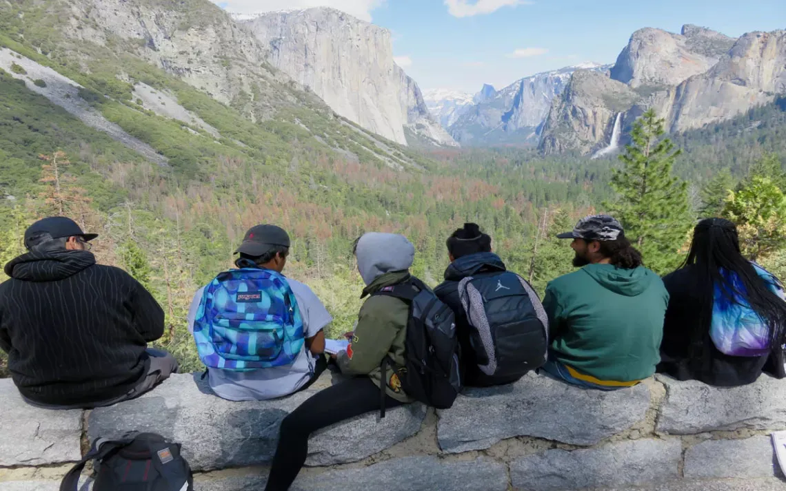 Balboa High School students take part in their institution's Wilderness Arts and Literacy Collaborative.