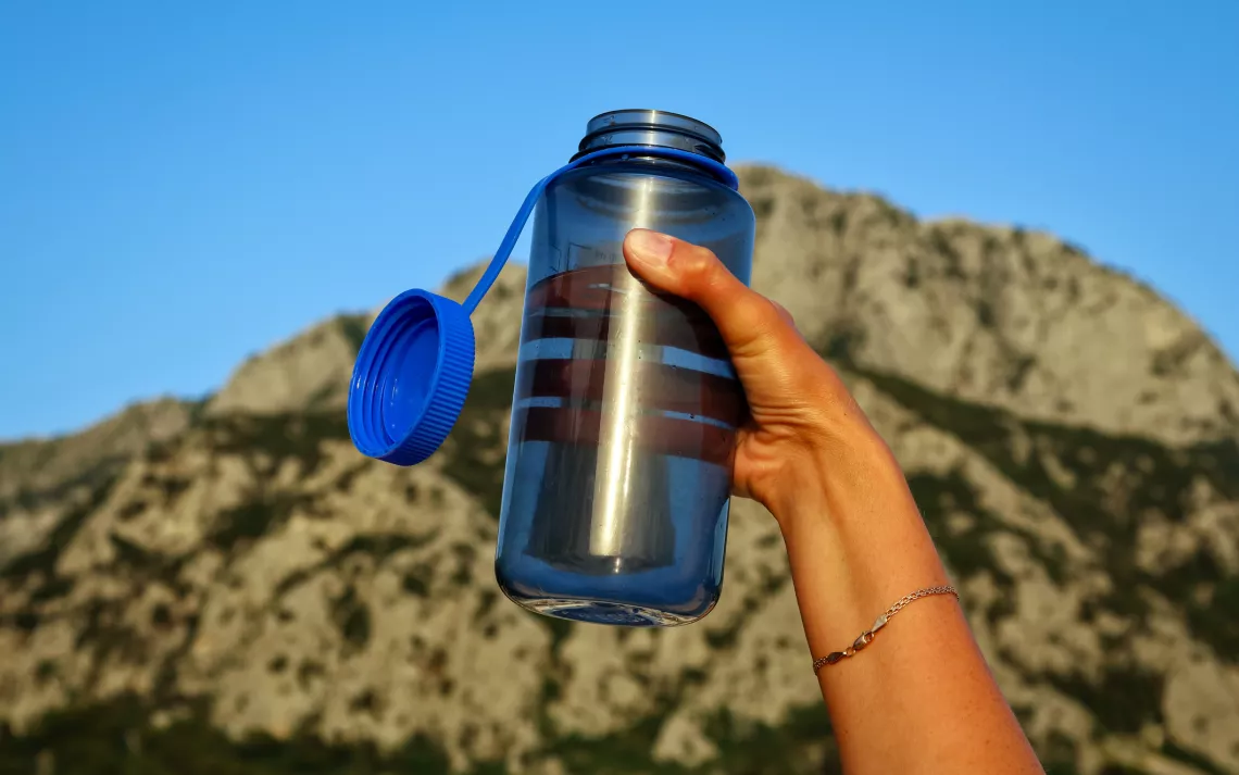 plastic water bottle