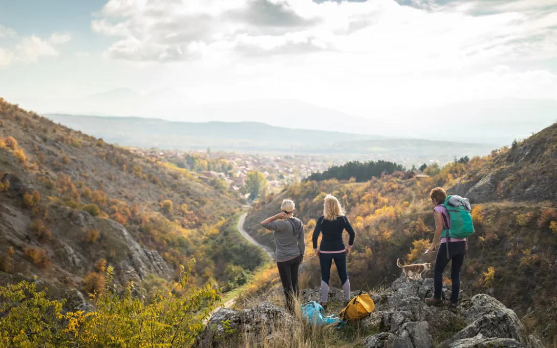 people hiking