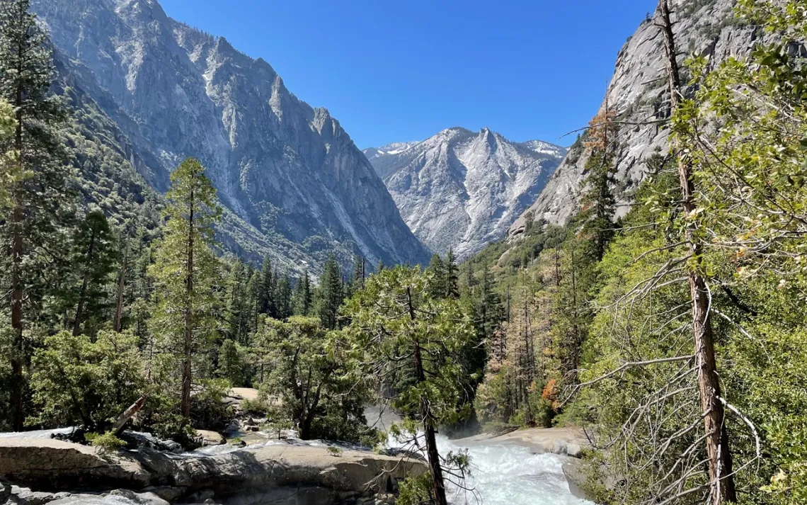 View of Mist Falls in Kings Canyon National Park