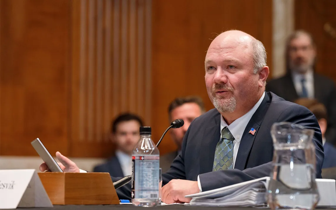 Brian Nesvik addresses the the Senate committee 