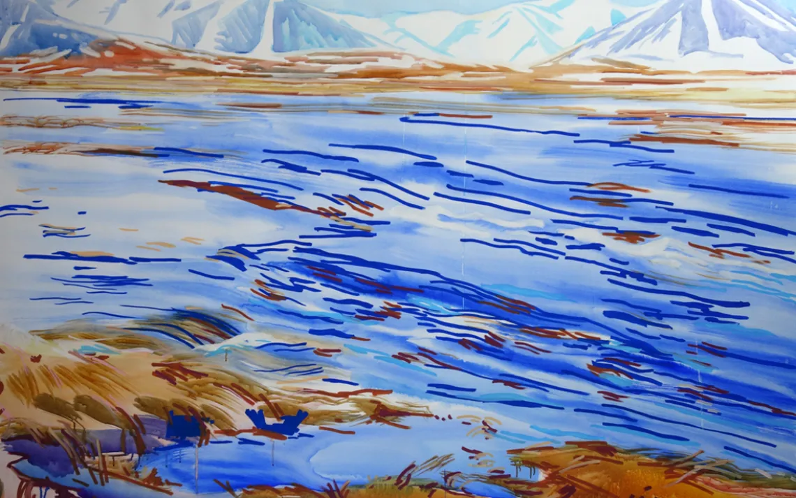 Nikki Lindt - Rapids (Spring Thaw), watercolor on paper
