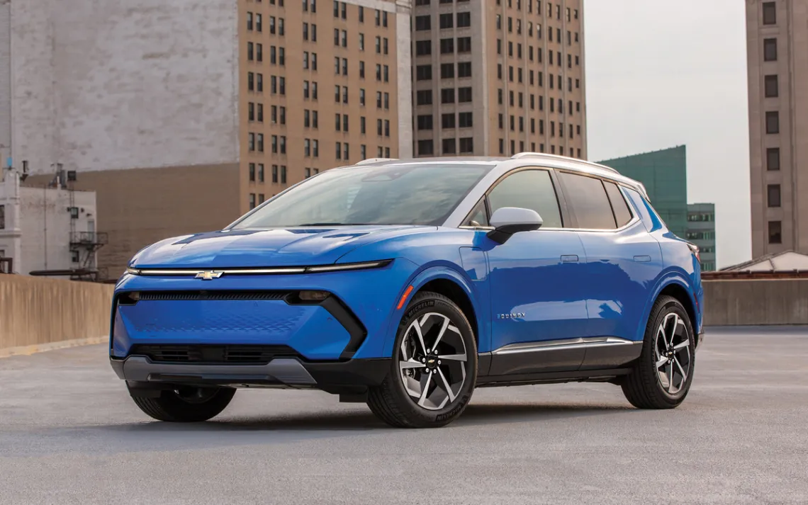 A blue Chevrolet Equinox EV