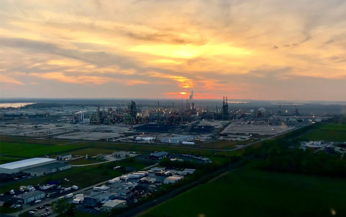 The Marathon Petroleum Refinery is seen in Reserve, La., Dec. 2, 2021. A screening tool the federal government is using to decide which neighborhoods have a disproportionate amount of pollution and climate risk could worsen air pollution exposure disparities along racial lines, according to an analysis.