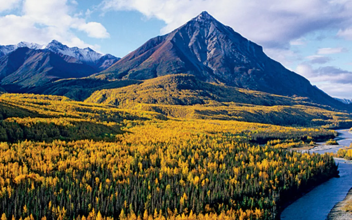 An active coal lease borders both sides of the Matanuska River (and the parallel Glenn Highway, a national scenic byway) for approximately three miles near King Mountain.