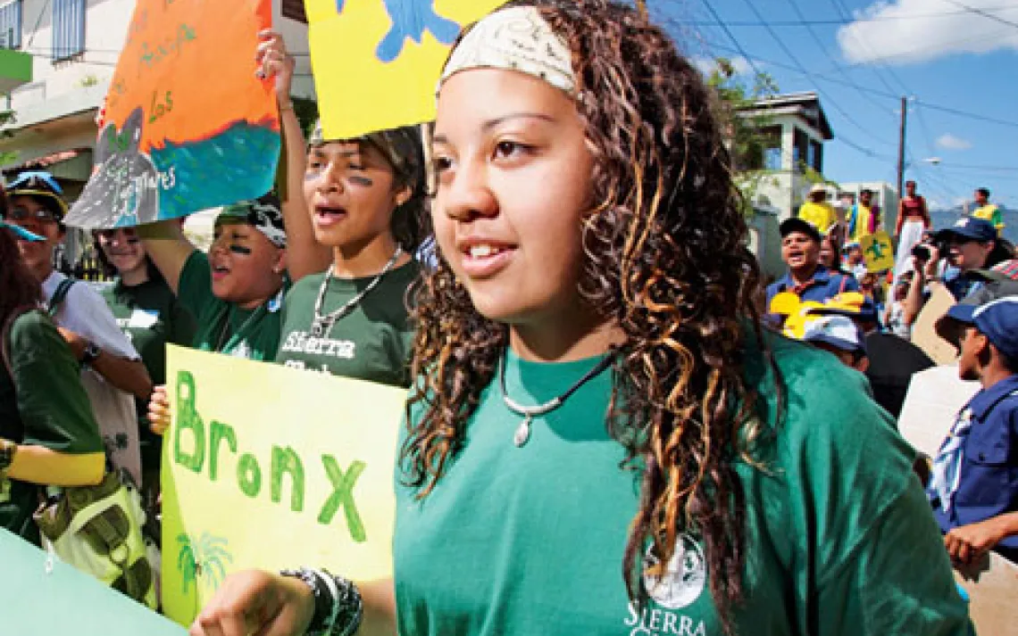 A long way from home, New York City high school students take to the streets of Luquillo for the fourth annual Leatherback Turtle Festival.