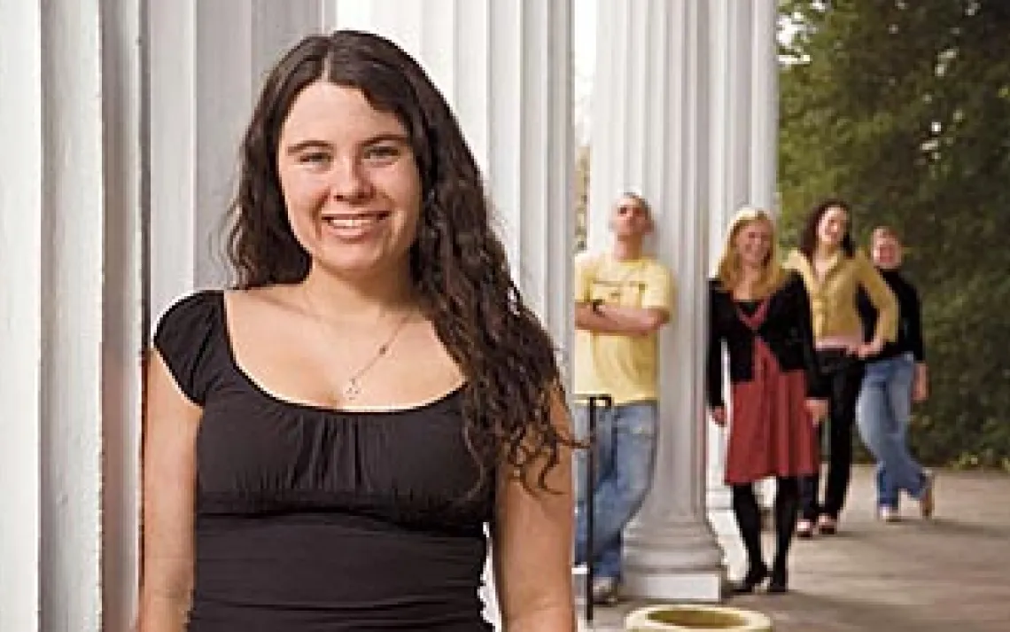 Rachel Ackoff with fellow climate crusaders at Swarthmore College.