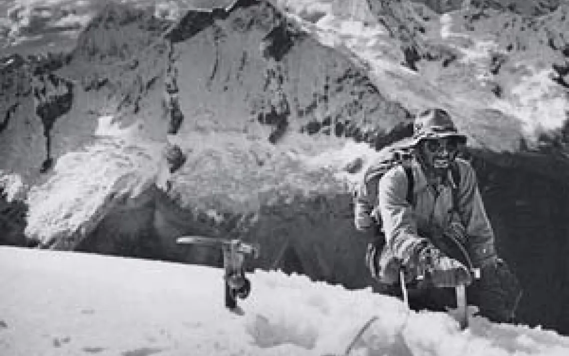 Will Siri climbs 20,981-foot Huandoy in Peru's Cordillera Blanca in 1953.