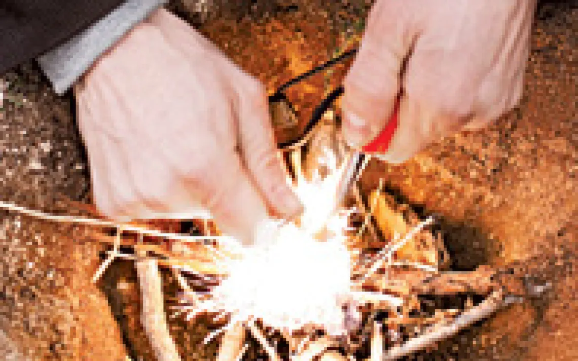 starting a fire