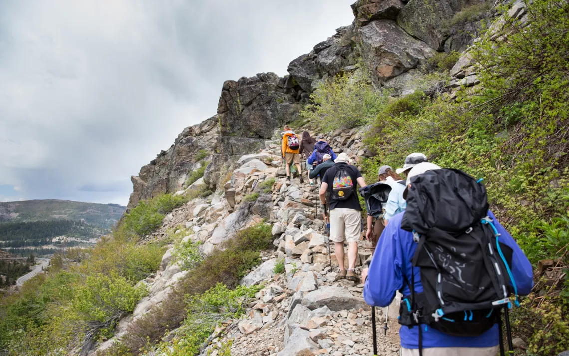Hikers near Donner Summit.