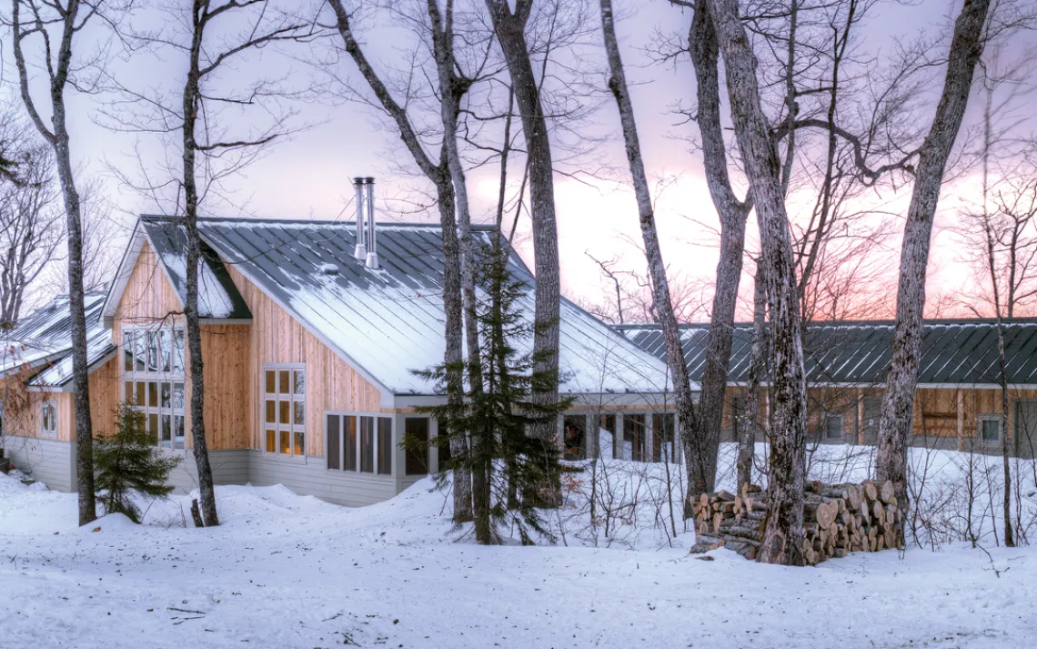 One of the lodgings in the Maine Huts and Trails system.