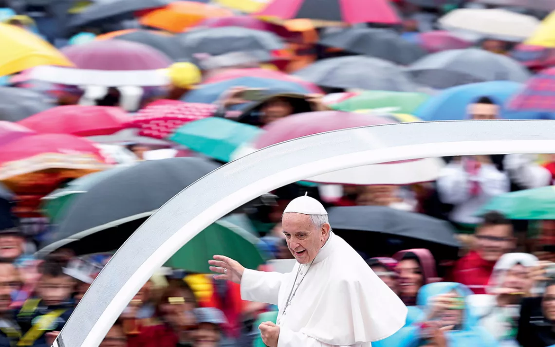Pope Francis in St. Peter's Square at the Vatican in 2016.