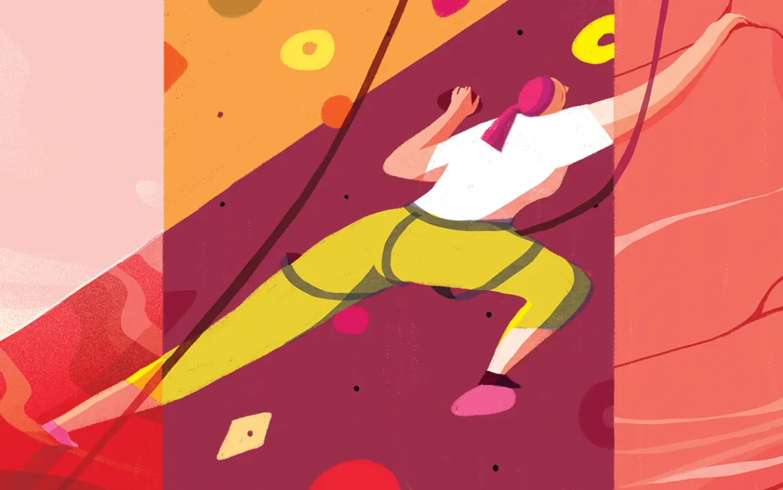 Whether near or far from mountains, a climber is always a climber
